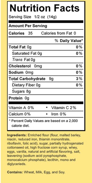 nutrition fact food label